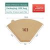 Fan-shaped Coffee Filter Paper 102# 50 Sheets for 2-4 People Pour Over Coffee Brewing at Home or Cafe