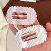 Elegant Large Size Hair Clip Premium PVC Flat Shell Side Clip Hollow Strip 9.5CM Headwear Daily Casual