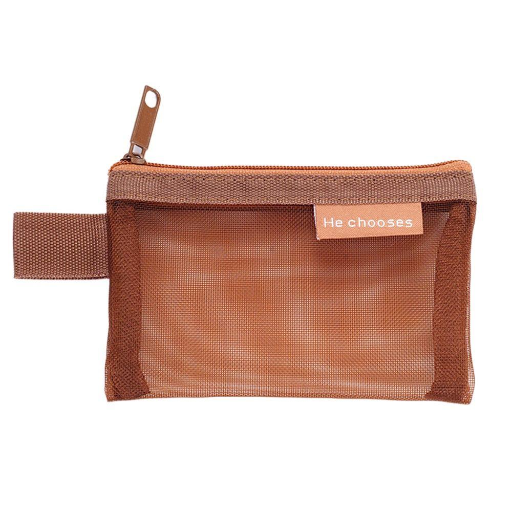 Mesh Storage Pouch Transparent File Folders Multi-Purpose Cosmetic Makeup Bags  Students Gift
