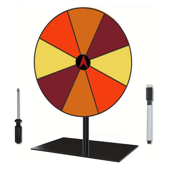 Acrylic Rainbow Prize Wheel with Pen 8/10 Slots Dry Erase Spinning Wheel with Stand DIY Spinner Roulette Fortune Wheel Party Board Game Props