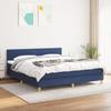 3140799 vidaXL Bed Base with Mattress Blue 180x200 Cm Fabric