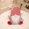 Rudolph Christmas Gnome Cutlery Set: No-Face Old Man Knife & Fork with Bag