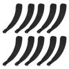 10PCS Black Banana Hair Clip Safe Elegant Sweet Fashionable Flexible Ponytail Holder for Hair Accessories