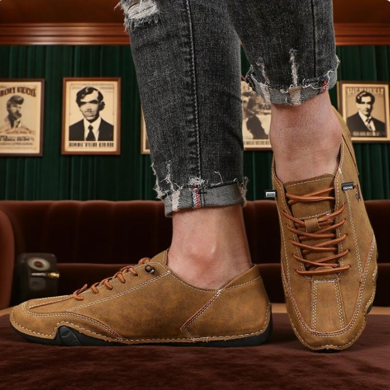 Ботильоны для мужчин Модная строчка Легкие Удобные Повседневные Ботинки для ходьбы Дышащие Теннисные Ботинки для улицы Вождения