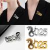Stylish 2025 Zodiac Snake Brooch Unique Charm Pin Comfortable Metal Pin For Daily Wear And New Year Special Occasion
