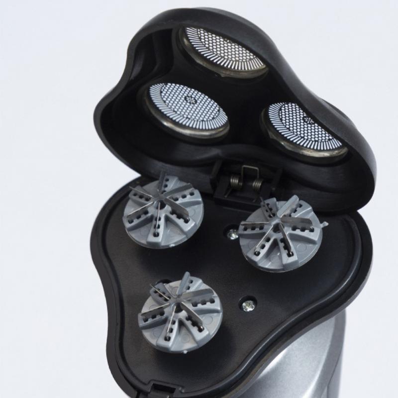 Электробритвы для мужчин Водонепроницаемый электрический триммер Бритва для влажного и влажного использования Перезаряжаемые аккумуляторные роторные бритвы Машинное бритье