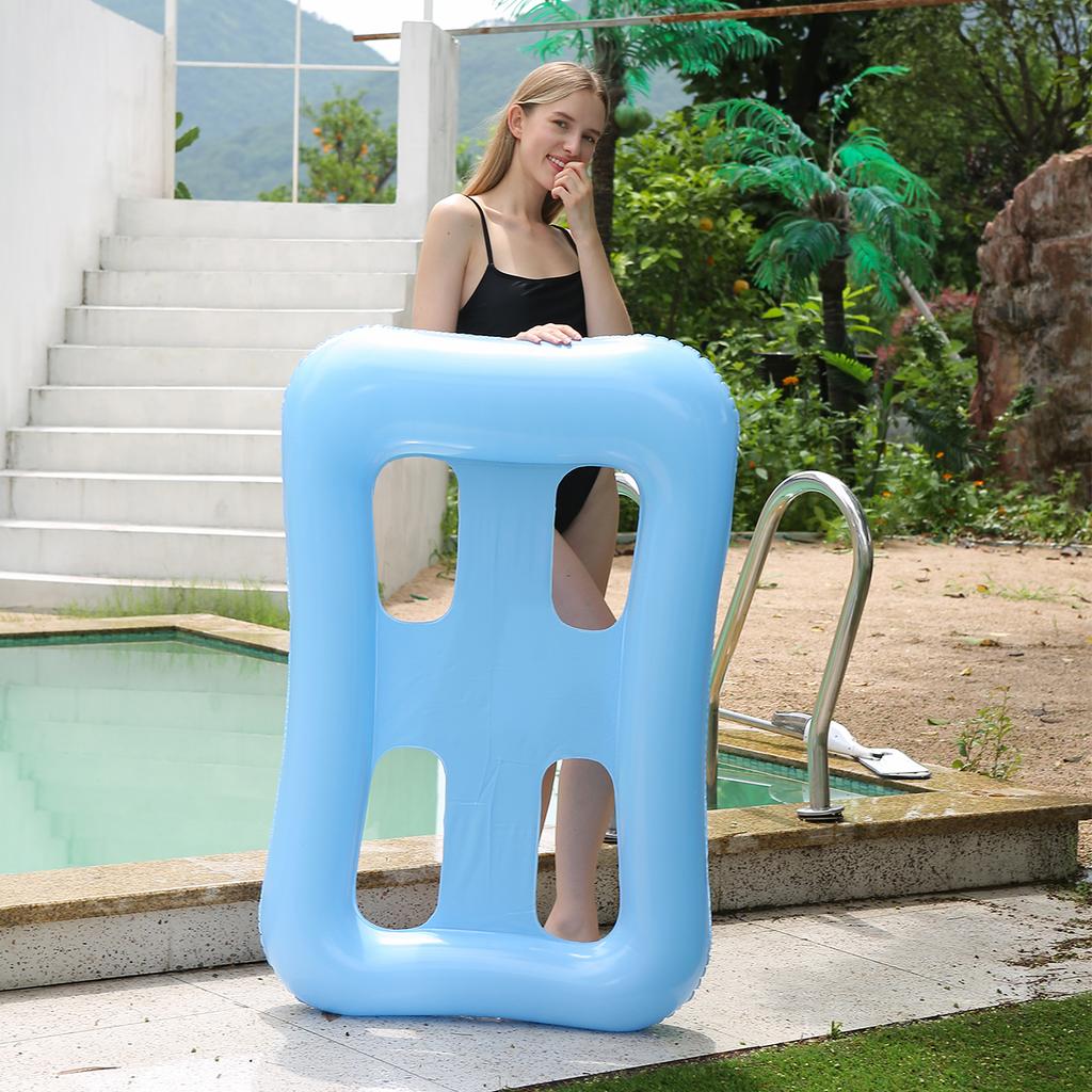 Inflatable Floating Row Pool Float Lounge Water Hammock Foldable Floating Mattress Saddle Lounge Chair Hammock Drift Chair