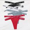 FINETOO 4PCS/Lot Sexy Cross Strap Cotton G-String Women's Panties FINETOO Letter High Waisted Fashion Thongs Panty Lingerie M-XL