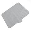 Silicone Dish Drying Mat with Built In Drain Lip Prevent Water Build Up Drying Pad Tray for Kitchen Grey