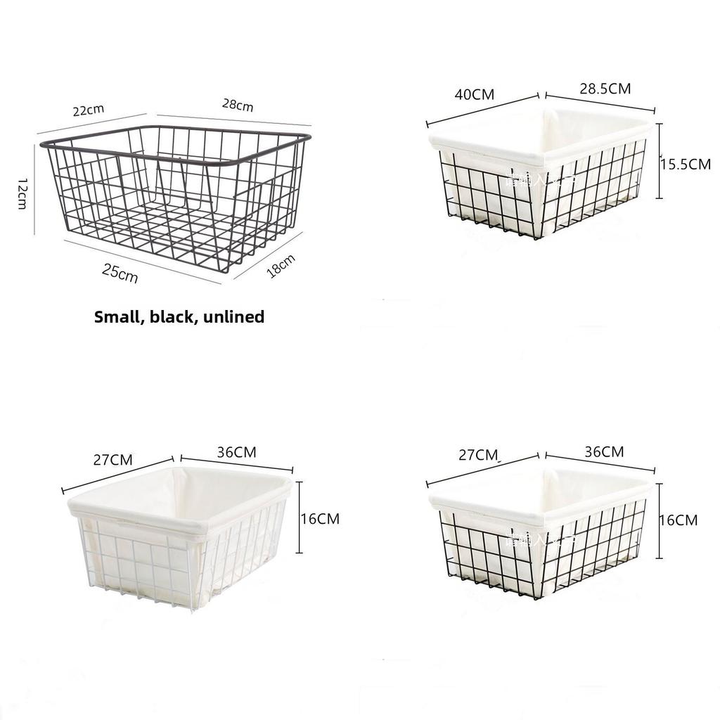 Storage Basket With Iron Material For Home Office And Bathroom Organization
