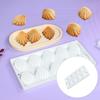 Reusable 10 Cavity Silicones Shell Shape Baking Molds For Homemade Madeleines And Mousse Dessert Pan Dishwasher Safe