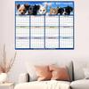 Календарь 2025 года стираемый, большой, стираемый влажным и сухим способом, ламинированный, 12-месячный, ежегодный, настенный, вертикальный/горизонтальный, настенный календарь