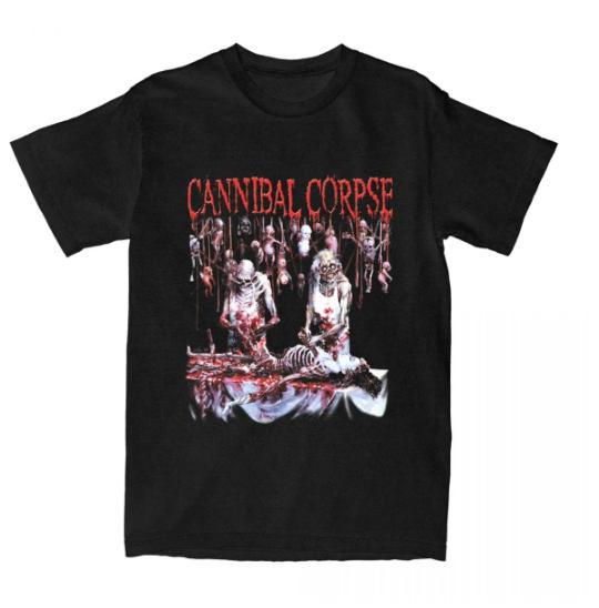 Harajuku Streetwear Tshirt Unisex Summer Tops Cannibal Corpse T-Shirt Death Metal Band Butchered Skull Tomb Unisex Brand T-shirt Unisex T-shirt