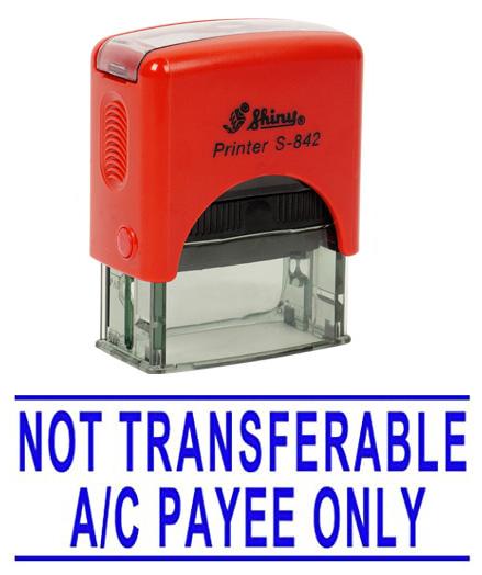 NOT TRANSFERABLE A C PAYEE ONLY Self Inking Rubber Office Stationary Shiny