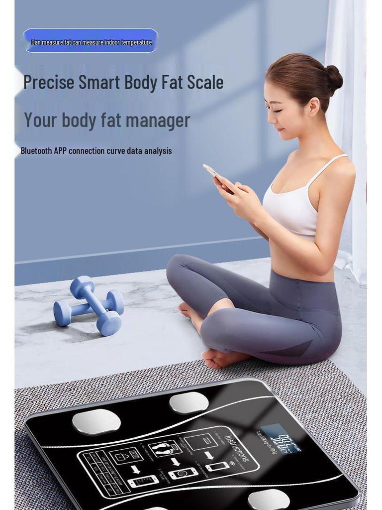 Smart Bluetooth Body Fat & Weight Scale for Health and Fitness