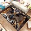 Милый ковер с 3D мультяшным рисунком совы, ковер для дома, гостиной, детской спальни, дивана, коврик для двери, декор, детские игры, нескользящий напольный коврик