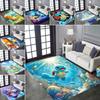 New Squirtle-Themed Gaming Room Floor Mat — Non-Slip, Washable, Large-Area Rug — Customizable for Bedroom & Indoor Decor