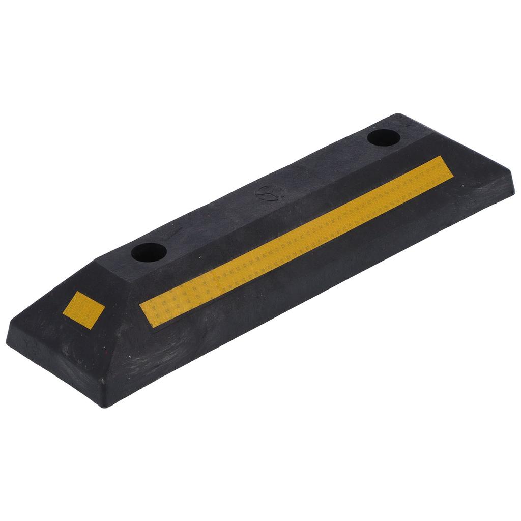 Парковочный блок, резиновый бордюр, стопор колеса с желтой светоотражающей полосой для гаражных принадлежностей