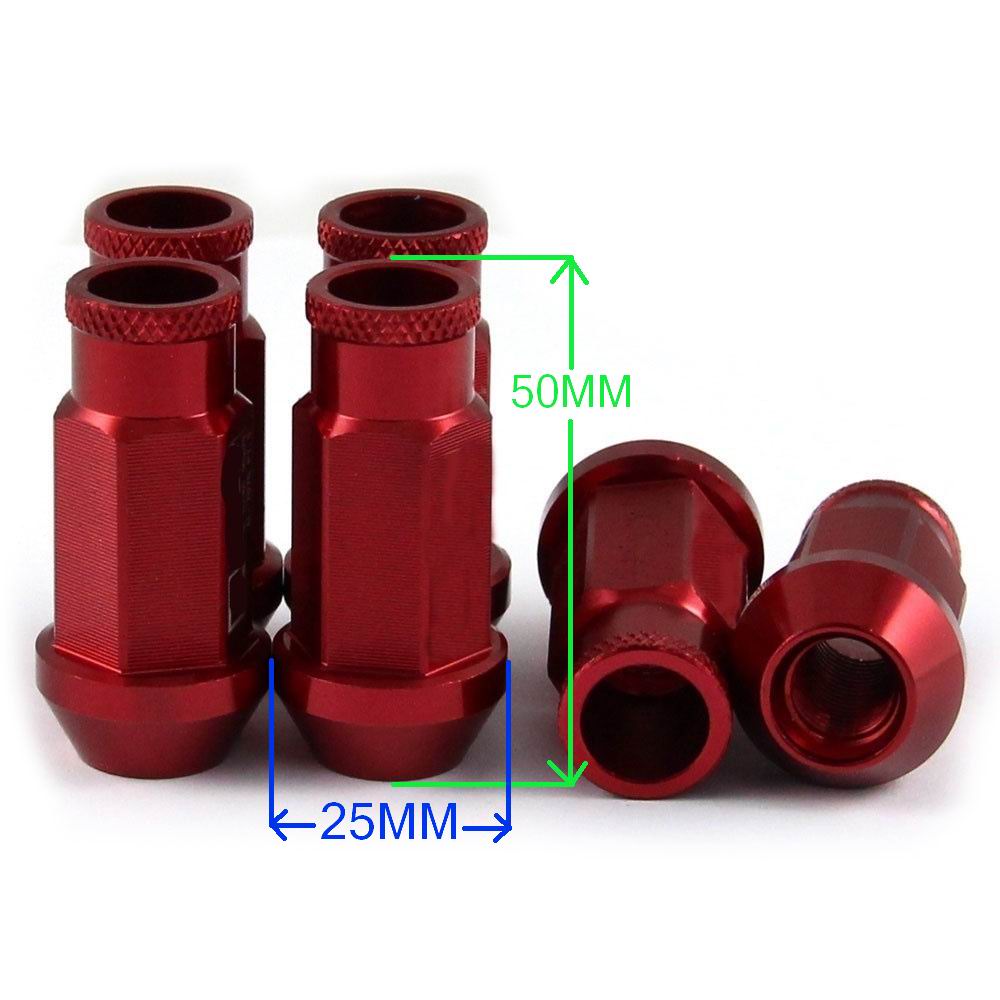 HOT D/ONE Wheel Lug Nuts JDM Car Racing Aluminium alloy Wheel Lug Nuts Screw M12x1.5/1.25 Length 50mm//35mm 20 pcs/set