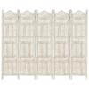 VidaXL Room Divider 5 Panels White 200x165 Cm Mango Wood