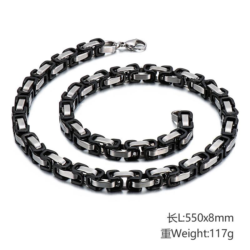Trendy Back Chain Necklace, Personalized Domineering Men'S Imperial Chain Hip-Hop Jewelry Accessories
