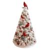 Beaded Christmas Tree DIY Craft Kit Tabletop Holiday Decor Foam Cone Pins Beads Ornaments Set