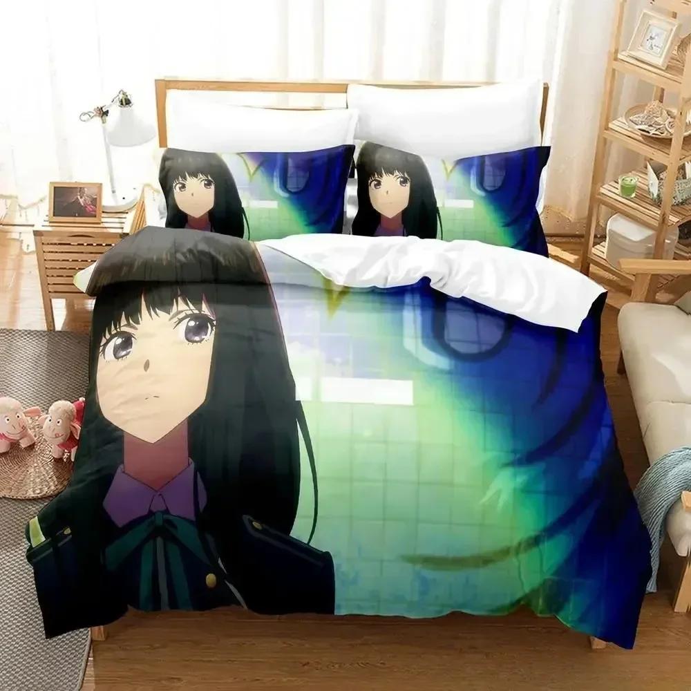 Lycoris Recoil Постельное белье Комплект односпальных и односпальных кроватей размера «queen-size» Комплект постельного белья для взрослых и детей, комплект простыней с 3D-аниме