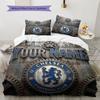Custom Name,Chelsea FC Pattern Bedding Home Decoration Birthday Gift ( 1 duvet cover + 2 pillowcase, without core),fan merchandise.