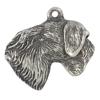 Cesky Terrier, Czech Terrier, Bohemian Terrier - Silver-plated Key Ring with Dog, Handbag Decoration, Backpack Pendant by Art-Dog Brand