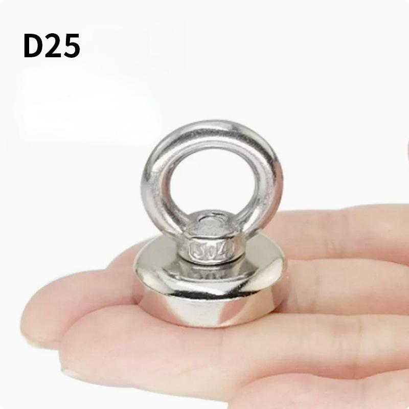 D25~D60 мм сверхпрочный неодимовый рыболовный магнит N52 сверхпрочный редкоземельный магнит с потайным отверстием рым-болт спасательный магнитный