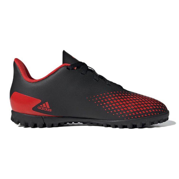 adidas Predator 20.4 TF J Нескользящие Устойчивые к истиранию Низкие Детские Футбольные Бутсы Черно-Красные Детские EF1956