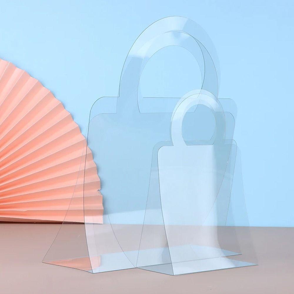 С ручкой Цветочный букет Упаковка Коробки ПЭТ Цветочный Мешок Прозрачный Цветочный Мешок День Рождения Вечеринка