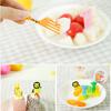 10Pcs/bag Mini Cartoon Animal Farm Sign Resin Fruit Fork Toothpick Kids Bento Lunch Tableware Decor