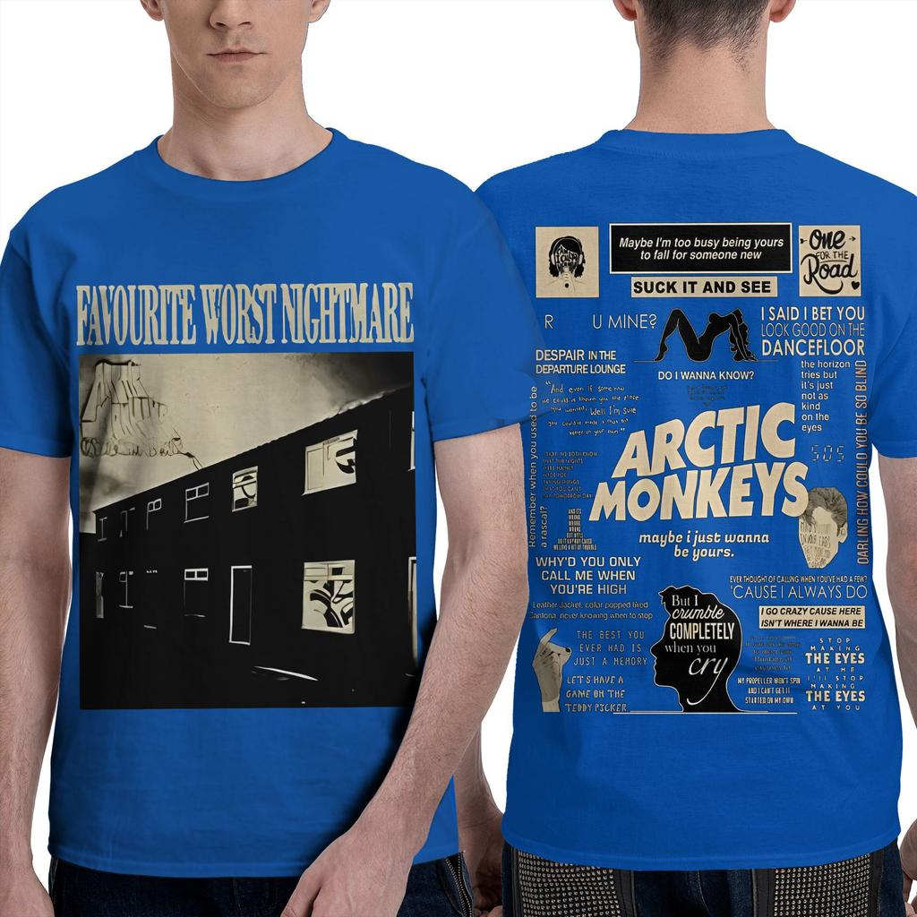 Футболка Arctic Monkeys Взрослая Хип-хоп Потрясающая 100% Хлопковая Футболка Летняя С Круглым Вырезом Популярная Футболка С Принтом Одежда Оверсайз
