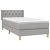 3130465 vidaXL Divan Bed with Mattress Light Grey 80x200 Cm Fabric