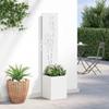 Garden Privacy Screen Floral White 32 x 32 x 150 cm