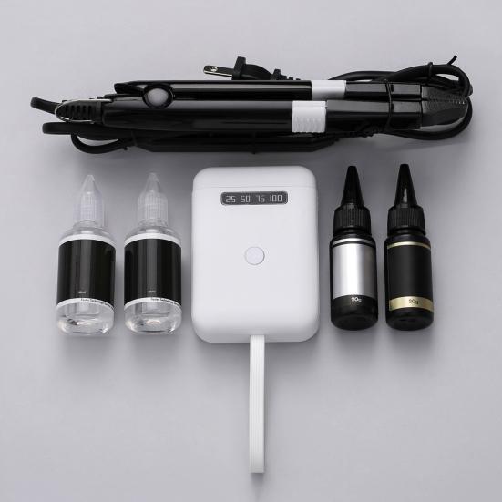 1 набор инструментов для наращивания волос с 405 нм светодиодной УФ-лампой для наращивания волос, профессиональный домашний салон, парикмахерские инструменты для снятия наращенных волос