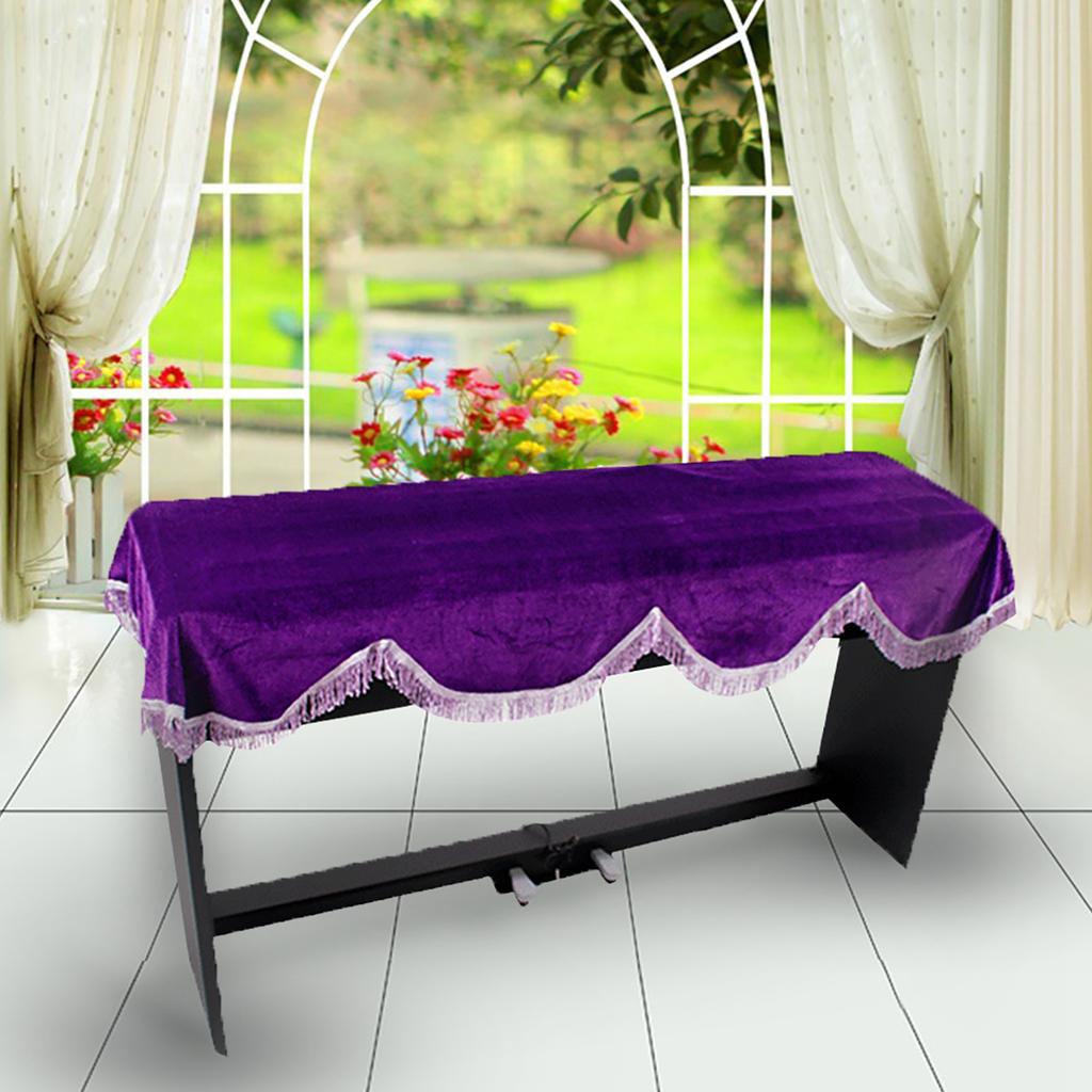 Плюшевый пылезащитный декорированный чехол для клавиатуры для 61 88-клавишного электронного пианино (Фиолетовая 88-клавишная)