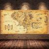 Middle-earth Movie Map Canvas Painting Posters Retro Style Wall Art Hd Pictures Living Room Bedroom Home Bar Restaurant Decor