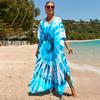Kaftan Dresses Cover Up for Swimwear Women Plus Size Animal Print Caftan Resort Dress Beach Caftan Robe Long Q1342