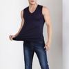 Men Summer Fitness Vest Solid Color Seamless Plus Size V Neck Sleeveless Stretchy Soft Breathable Quick-drying Pullover Casual Men Gym Sport Tank Top