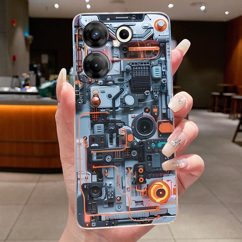 Чехол для Tecno Camon 20 Pro 5G Чехол CK8n Эстетичный Милый Крутой Мальчики Девочки Прозрачная Задняя Крышка Чехол для Телефона Tecno Camon 20s Pro 5G