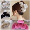 M-shaped Hair Clip Grab Clip Large Shark Clip Personalized Plush Hair Claw Female