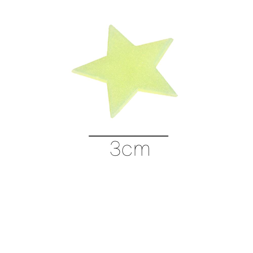 100 шт. великолепные ночные флуоресцентные светящиеся звезды наклейки домашний декор стикер на стену для детей