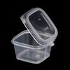 50Pcs/Pack Square Sauce Cup With Cover Clear Mini Plastic Dipping Sauce Cups