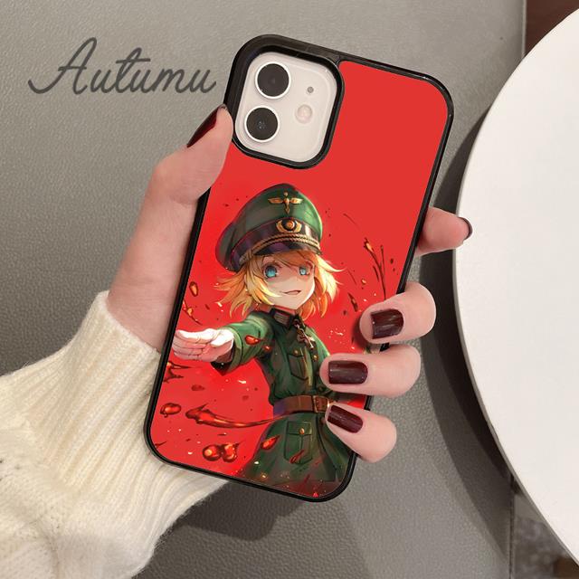 Чехол для телефона Youjo Senki для iPhone 11 12 13 14 Pro Max mini X XR XS SE 2020 5 6S 7 8 Plus Samsung Galaxy S21 S22 Cover shell