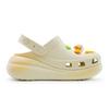 Crocs Сабо Crush REGO Хот-дог Милые фрукты Съемные аксессуары Обувь для наступания на какашки Унисекс Одинаковые белые и желтые
