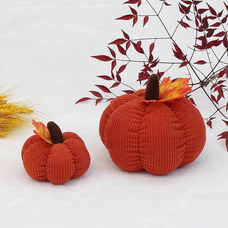 4/5/6in PP Cotton Filled Fabric Pumpkin Corduroy Cloth Pumpkin Soft Funny Pumpkin Plush Toys