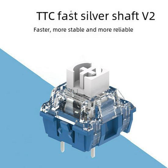 TTC Ice Quiet V2 Kaihua BOX Белая осевая механическая клавиатура с подсветкой