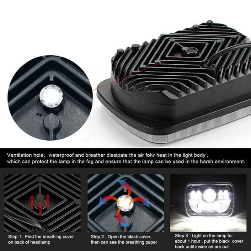 Автомобильные светодиодные фары, алюминиевый корпус, 7-дюймовая фара, дальний ближний свет, детали модификации для бездорожья